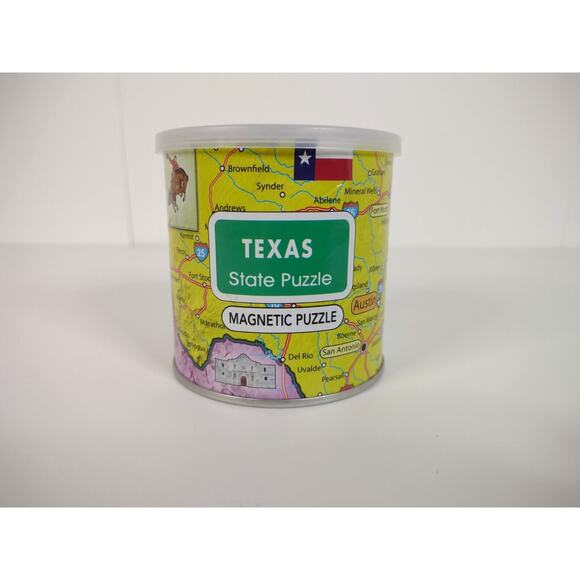 Texas State 100 Piece Magnetic Jigsaw Puzzle Geotoys Complete * - Picture 2 of 7